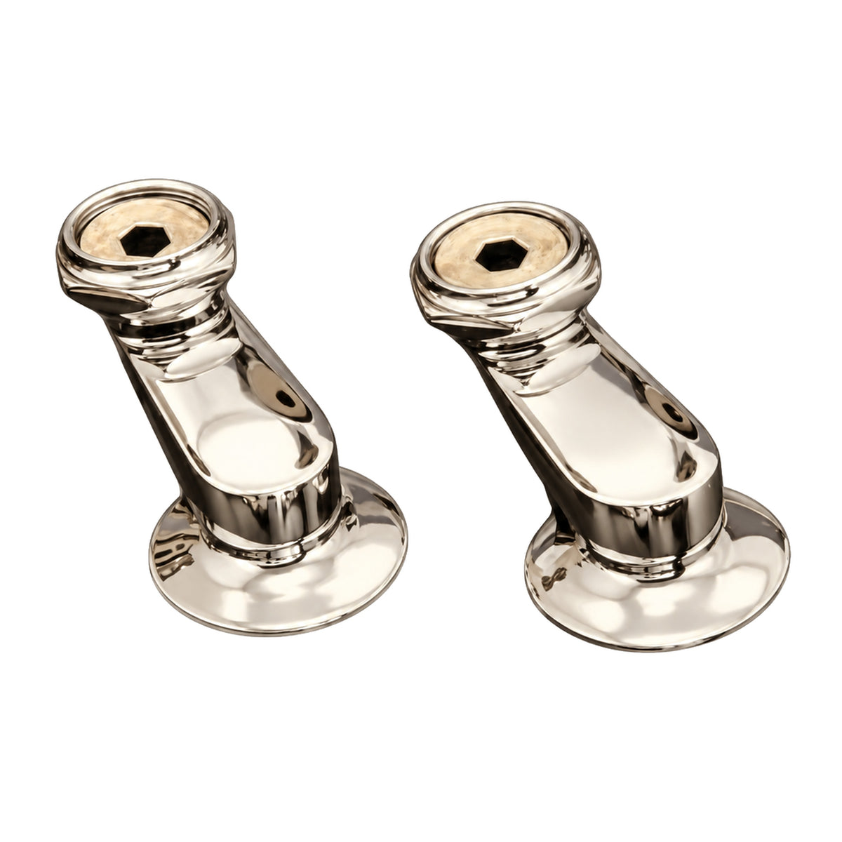 Modified Swing Arm Couplers P0166 in Polished Nickel