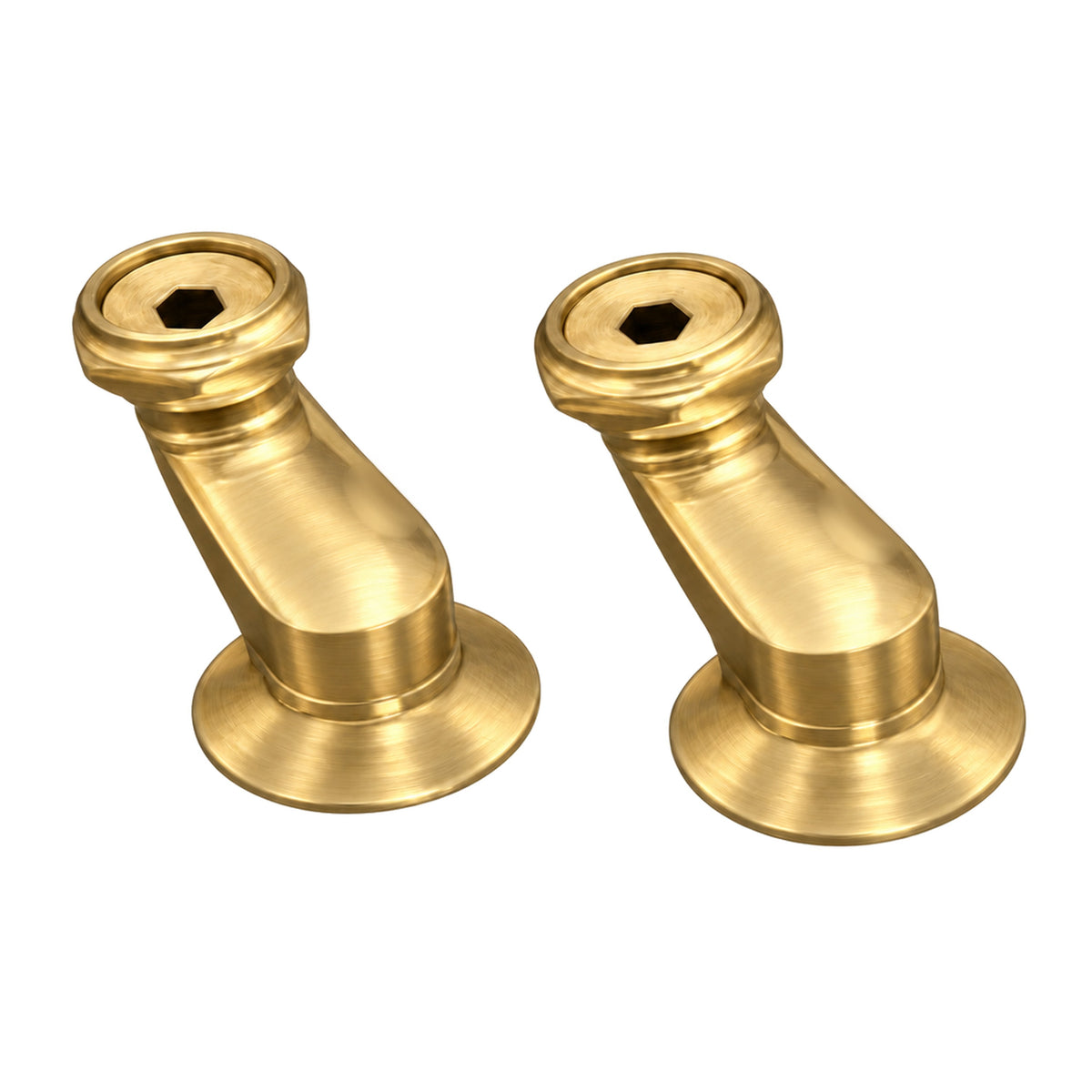 Modified Swing Arm Couplers P0166 in Satin Brass