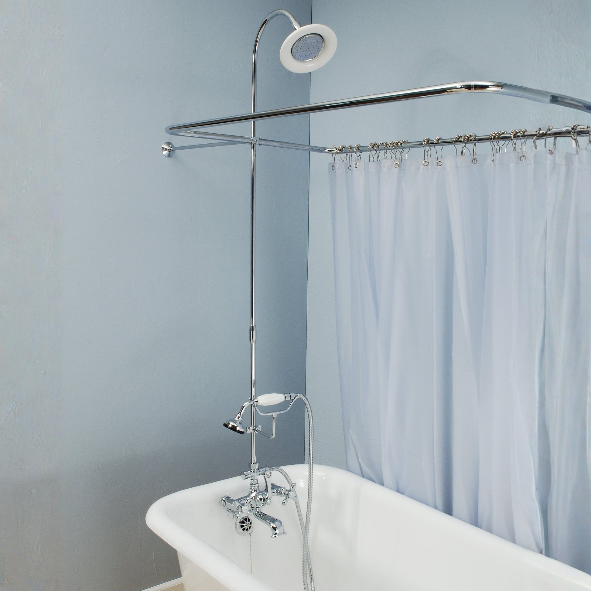 Clawfoot Tub Enclosure Shower Set with Hand Shower P0168 | Strom Living - Showers