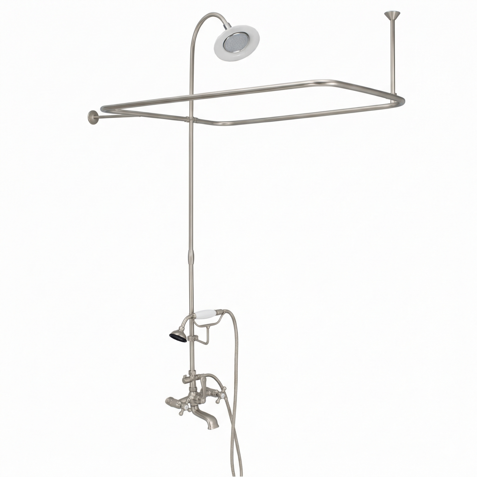 Clawfoot Tub Enclosure Shower Set with Hand Shower P0168 | Strom