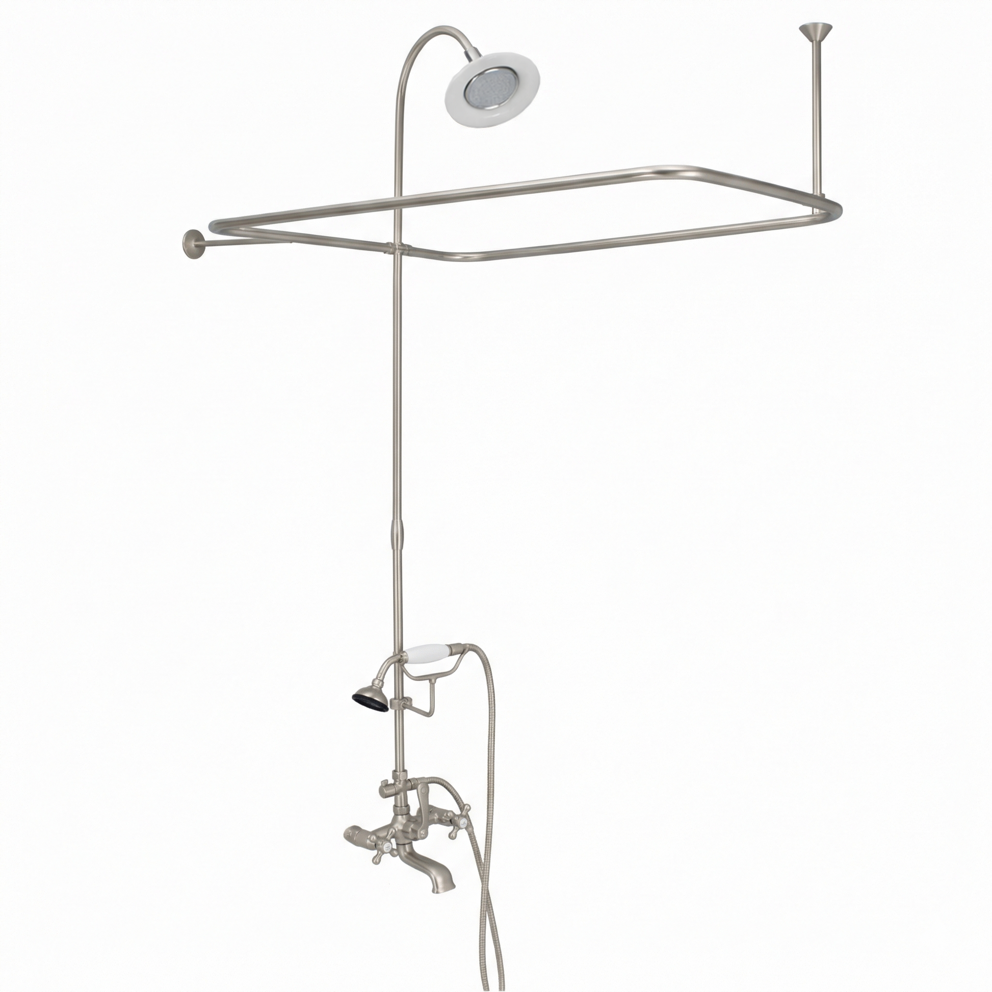 ウォマトロン Clawfoot Tub Enclosure Shower Set with Hand Shower P0168 | Strom