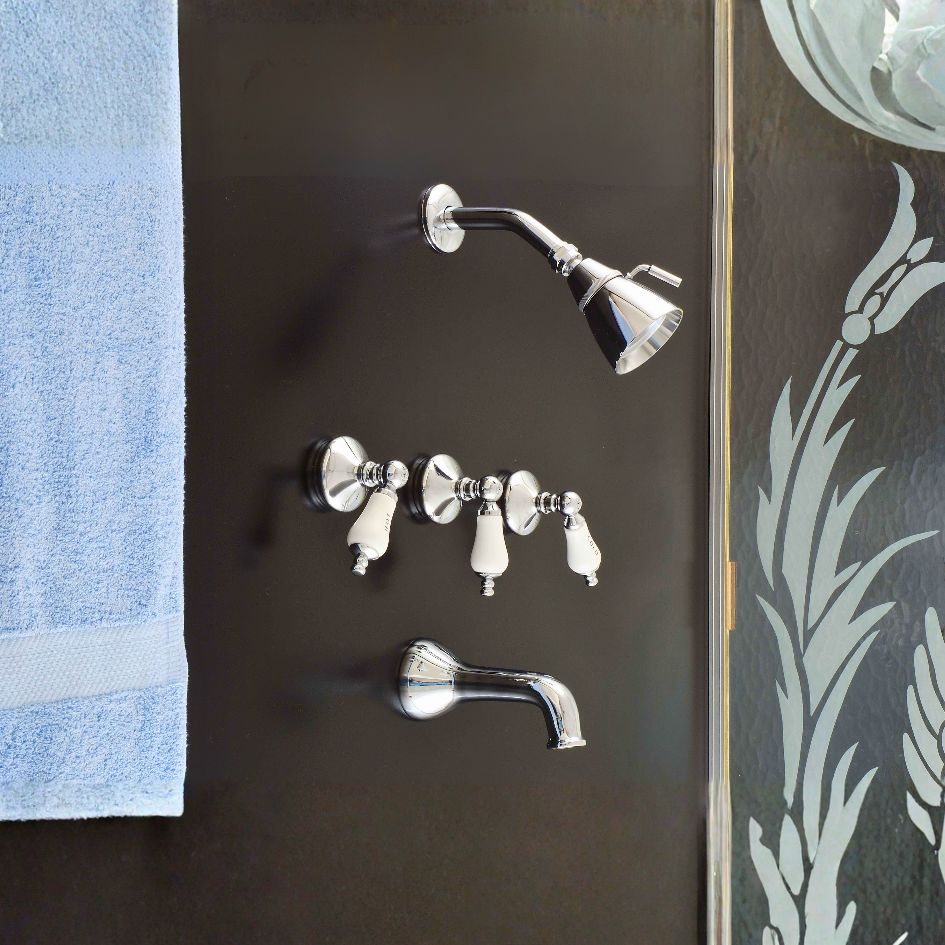 Sacramento In-Wall Shower Set Cross Handles P0177 | Strom Living - Showers