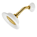 Strom Living Shower Head Porcelain Sunflower with 3.50 Diameter in Supercoat Brass / Polished Brass