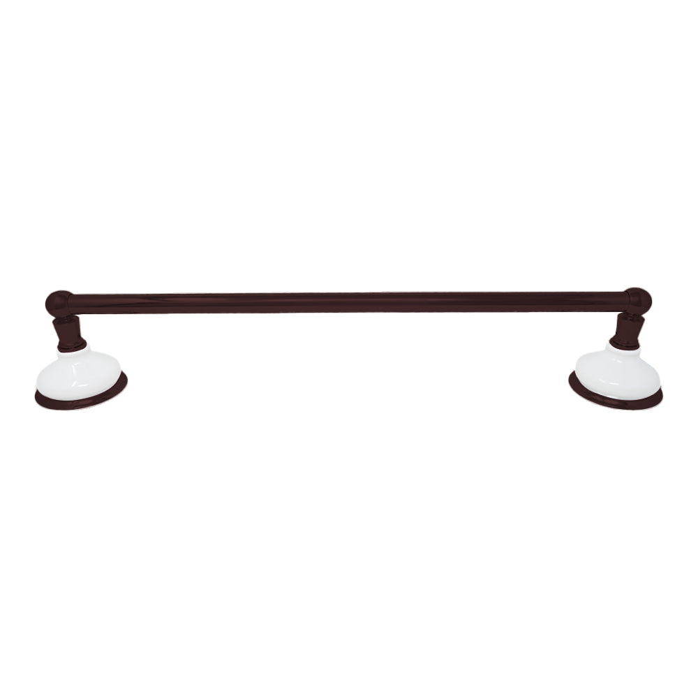 Porcelain Vintage Style Wall Mount Towel Bar, Solid Brass and Brackets P0181 | Strom Living - Bathroom Accessories