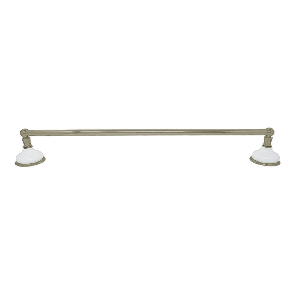 Porcelain Vintage Style Wall Mount Towel Bar, Solid Brass and Brackets P0181 | Strom Living