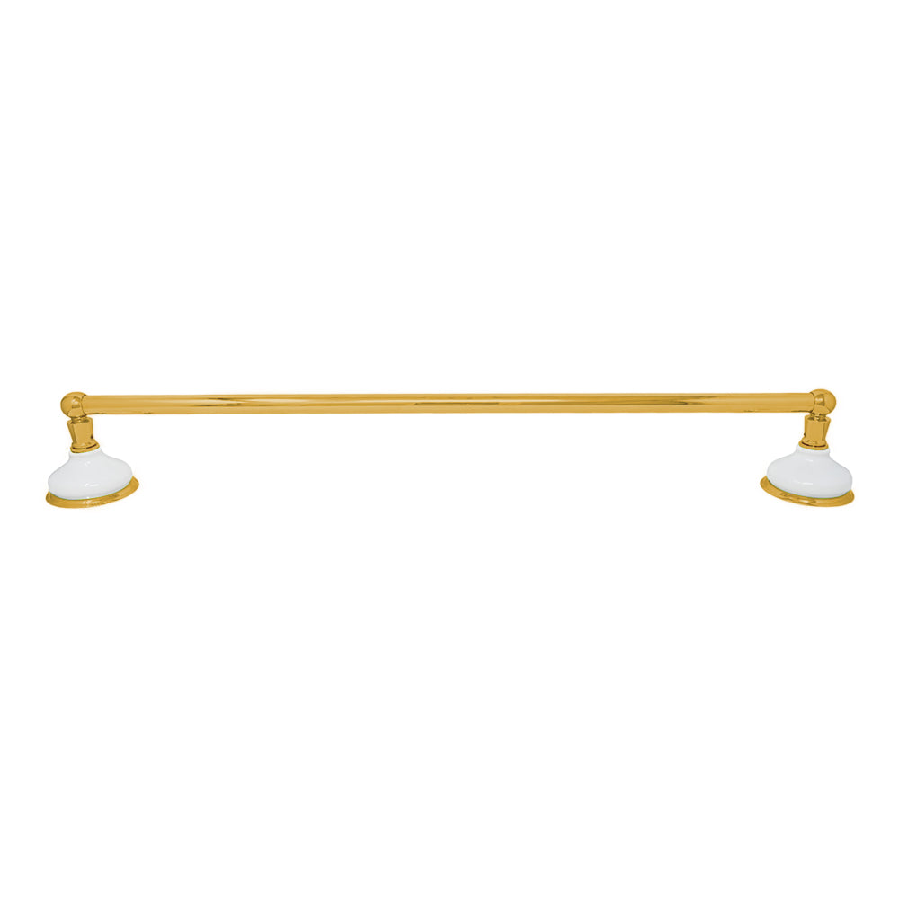 Strom Living Porcelain Vintage Style  Wall Mount Towel Bar with High Quality Solid Brass and Brackets