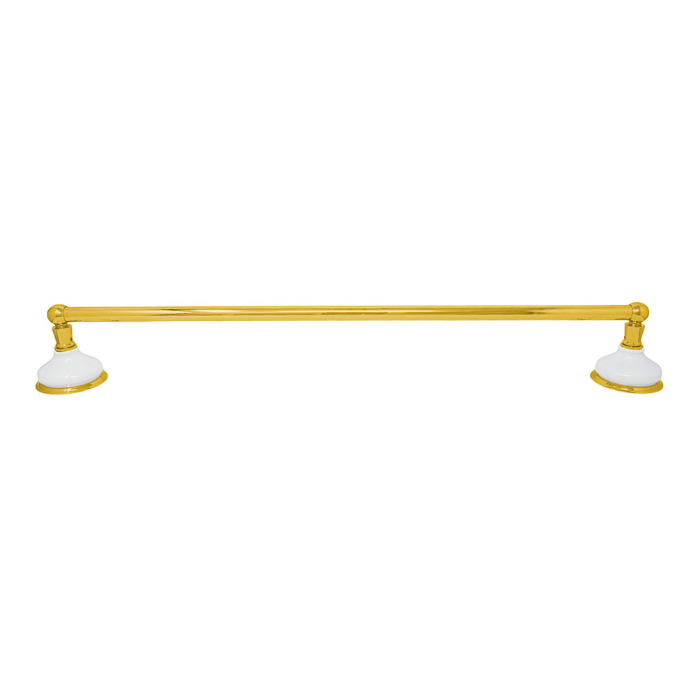 Porcelain Vintage Style Wall Mount Towel Bar, Solid Brass and Brackets P0181 | Strom Living - Bathroom Accessories