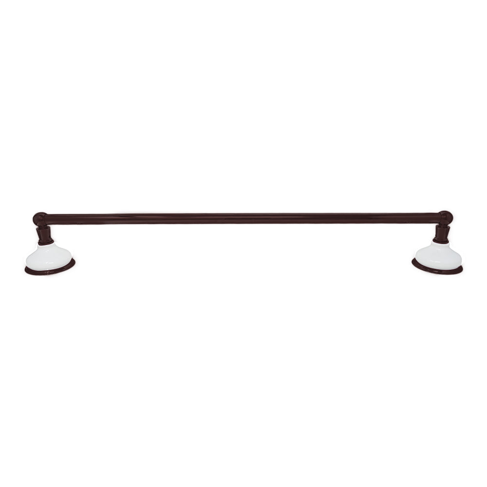 Porcelain Vintage Style Wall Mount Towel Bar, Solid Brass and Brackets P0181 | Strom Living - Bathroom Accessories