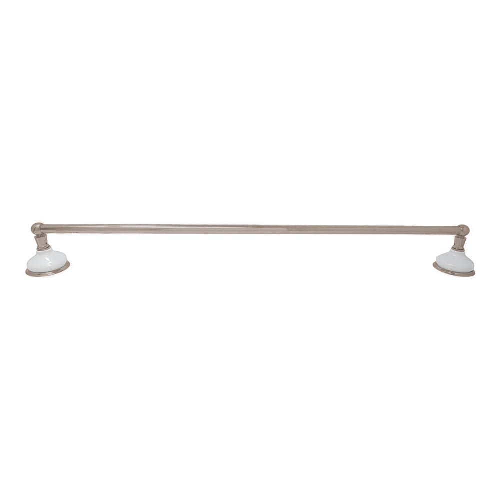 Porcelain Vintage Style Wall Mount Towel Bar, Solid Brass and Brackets P0181 | Strom Living