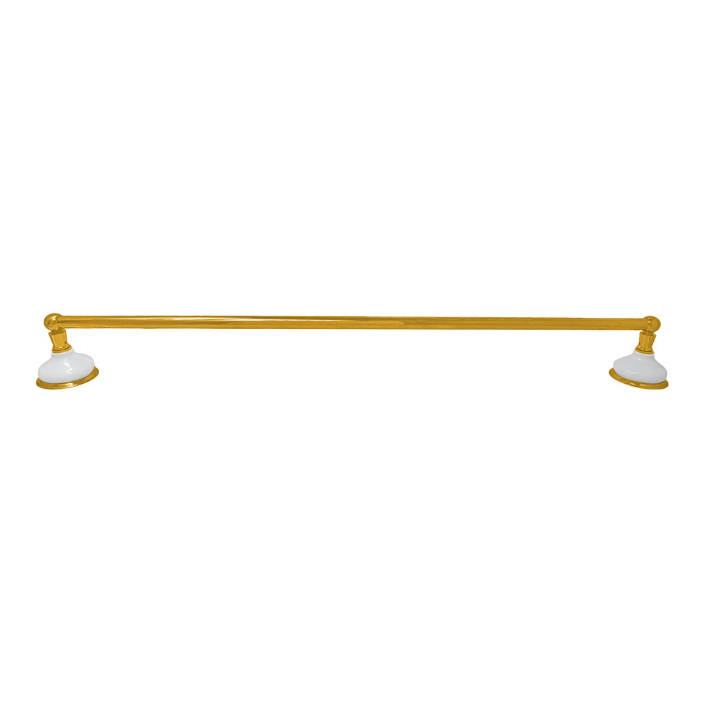 Strom Living Porcelain Vintage Style  Wall Mount Towel Bar with High Quality Solid Brass and Brackets