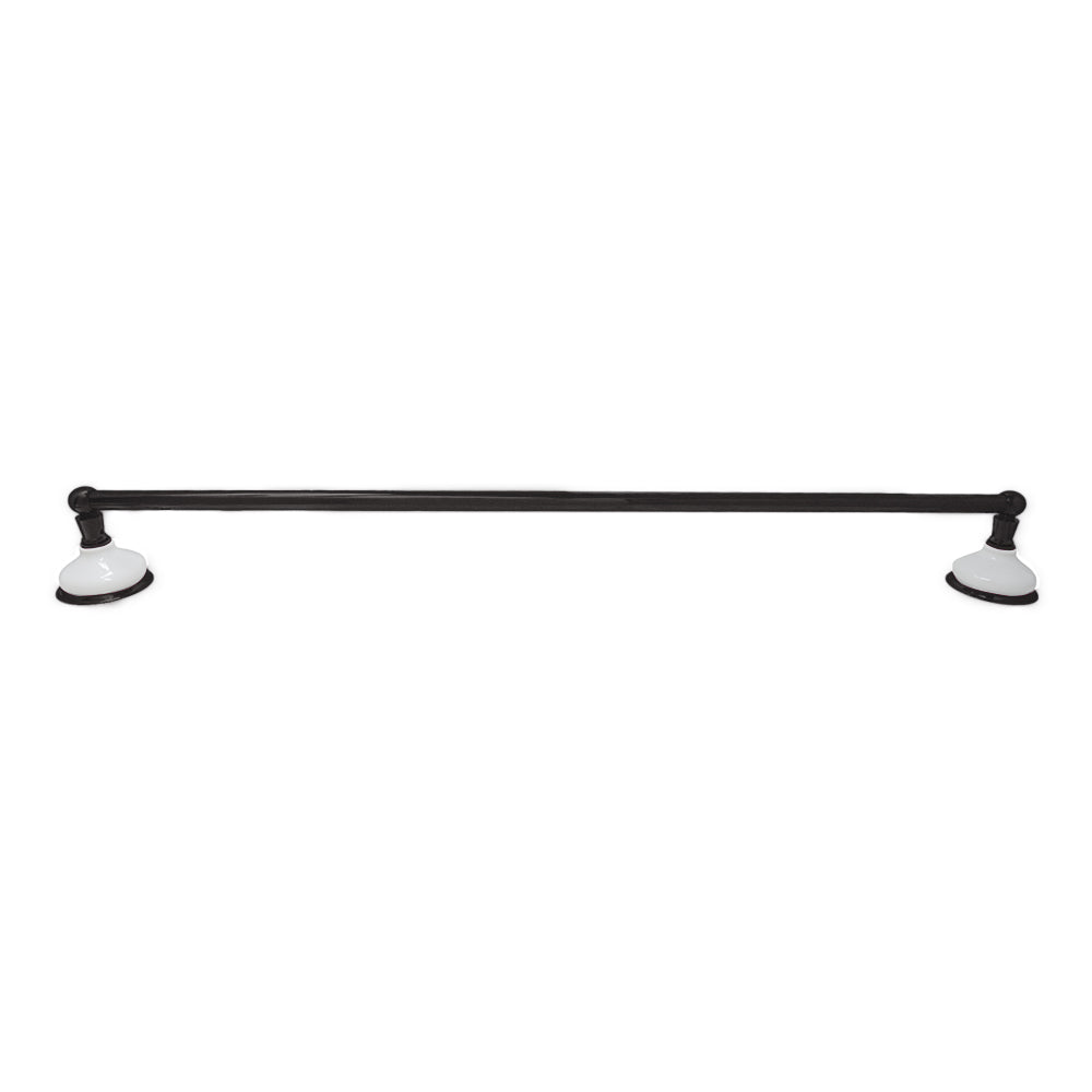 Porcelain Vintage Style Wall Mount Towel Bar, Solid Brass and Brackets P0181 | Strom Living