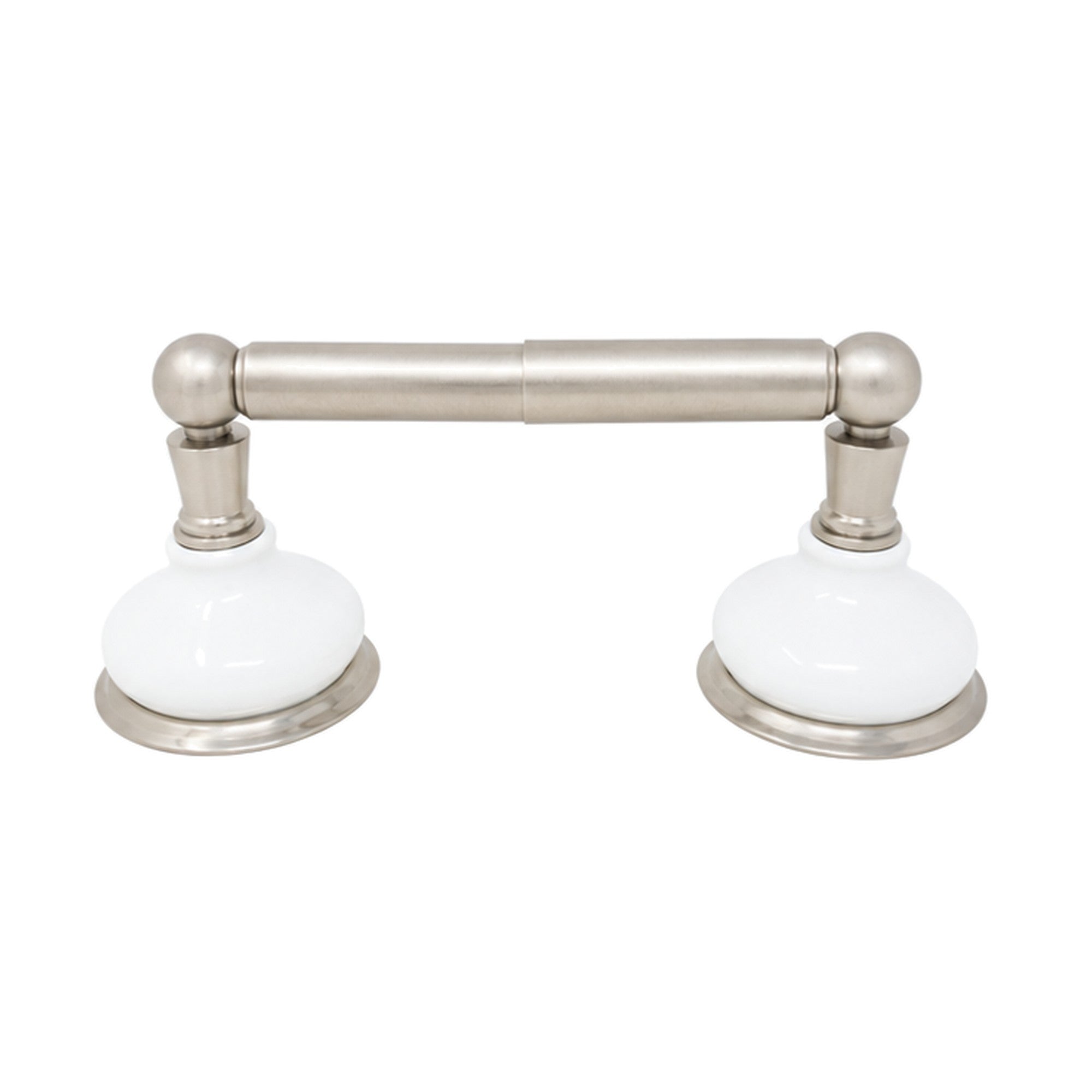 Columbia Vintage Style Wall Mount Porcelain Toilet Paper Holder with High-Quality Solid Brass P0184 | Strom Living Matte Nickel - Bathroom Accessories
