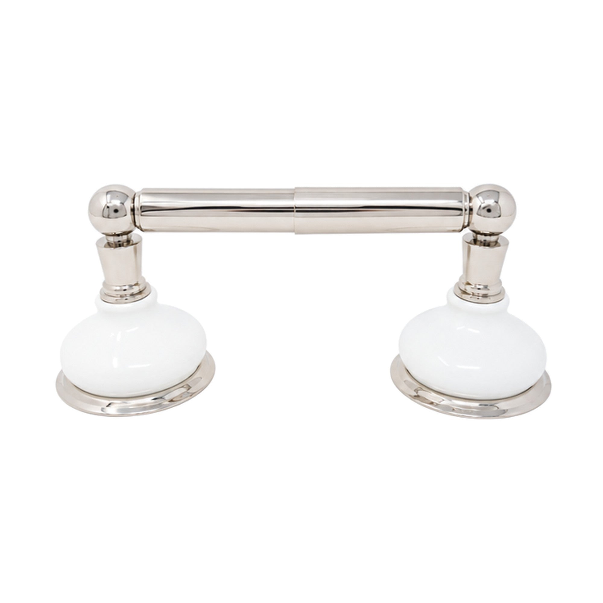 Columbia Vintage Style Wall Mount Porcelain Toilet Paper Holder with High-Quality Solid Brass P0184 | Strom Living Polished Nickel - Bathroom Accessories