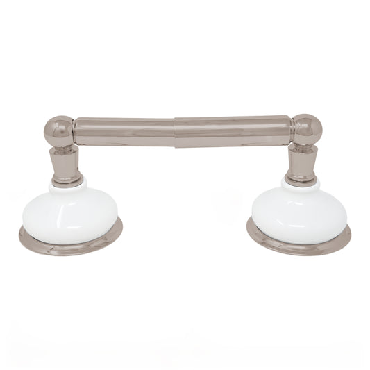 Strom Living Columbia Vintage Style Wall Mounted Porcelain Toilet Paper Holder with High-Quality Solid Brass