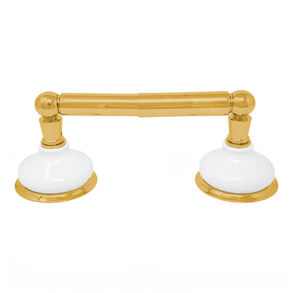 Strom Living Columbia Vintage Style Wall Mounted Porcelain Toilet Paper Holder with High-Quality Solid Brass