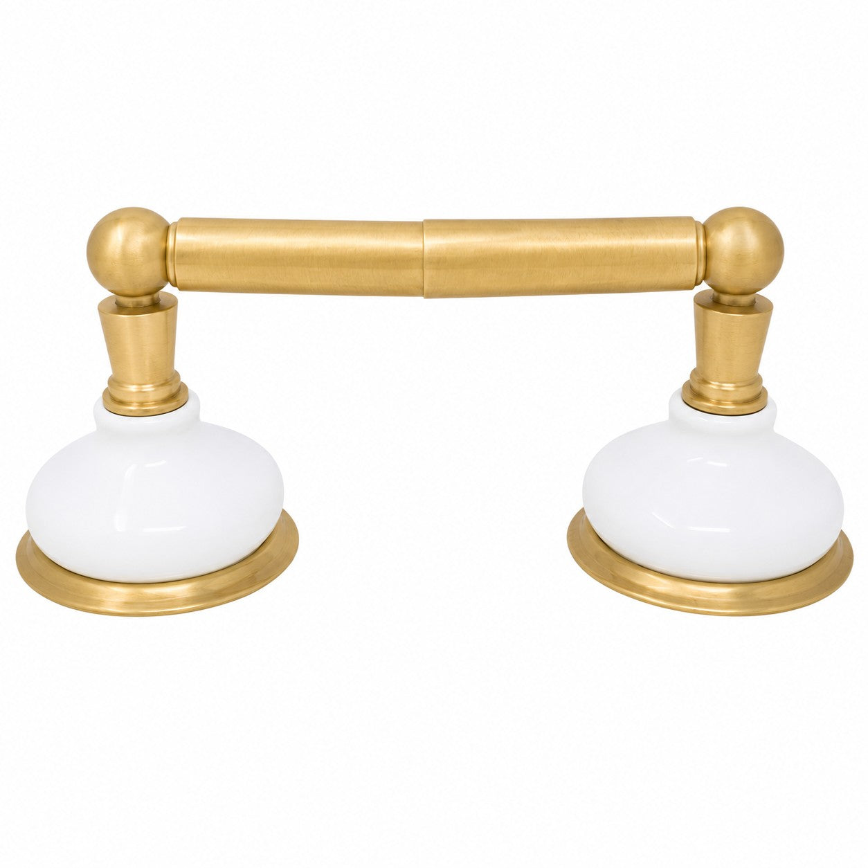 Columbia Vintage Style Wall Mount Porcelain Toilet Paper Holder with High-Quality Solid Brass P0184 | Strom Living Raw Brass - Bathroom Accessories