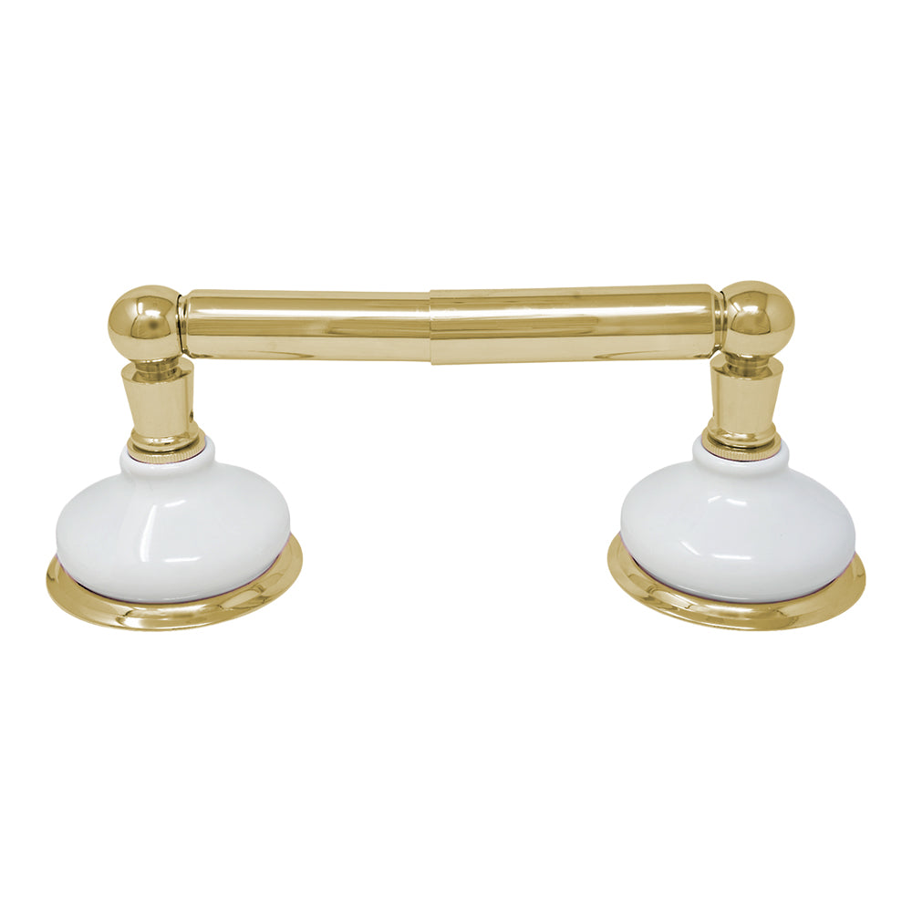 Strom Living Columbia Vintage Style Wall Mounted Porcelain Toilet Paper Holder with High-Quality Solid Brass