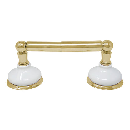 Strom Living Columbia Vintage Style Wall Mounted Porcelain Toilet Paper Holder with High-Quality Solid Brass