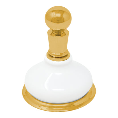Strom Living Porcelain Vintage Style Wall Mounted Robe Hook with Solid Brass and Mounting Hardware