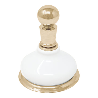 Strom Living Porcelain Vintage Style Wall Mounted Robe Hook with Solid Brass and Mounting Hardware