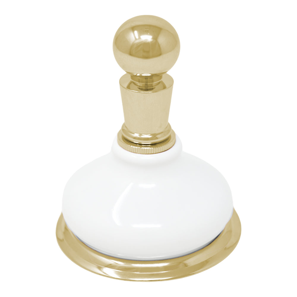 Strom Living Porcelain Vintage Style Wall Mounted Robe Hook with Solid Brass and Mounting Hardware