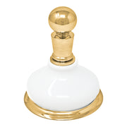 Porcelain Vintage Style Wall Mount Robe Hook, Solid Brass and Mounting Hardware P0186 | Strom Living Satin Brass - Bathroom Accessories
