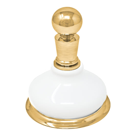 Strom Living Porcelain Vintage Style Wall Mounted Robe Hook with Solid Brass and Mounting Hardware