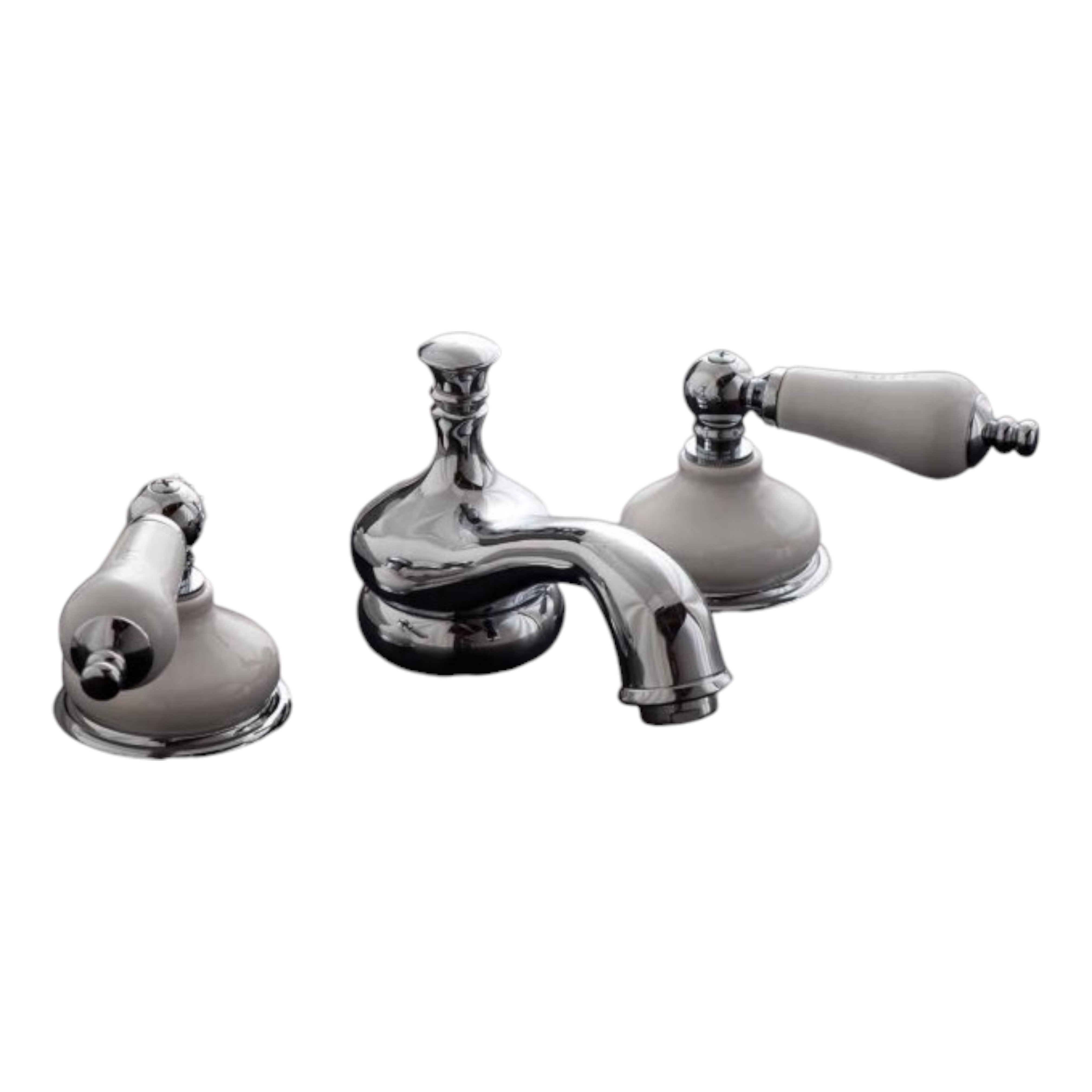 Sacramento Widespread Lavatory Faucet with Porcelain Trim and Lever Handles P0188 | Strom Living