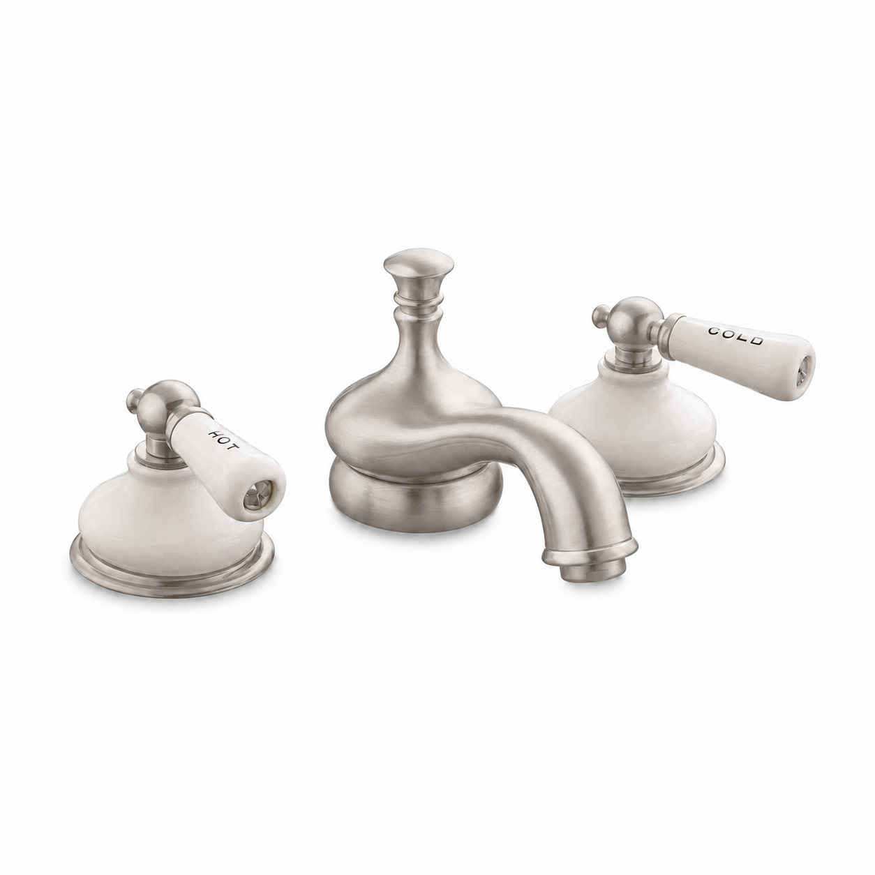 Sacramento Widespread Lavatory Faucet P0188 | Strom Living Matte Nickel - Bathroom Faucets