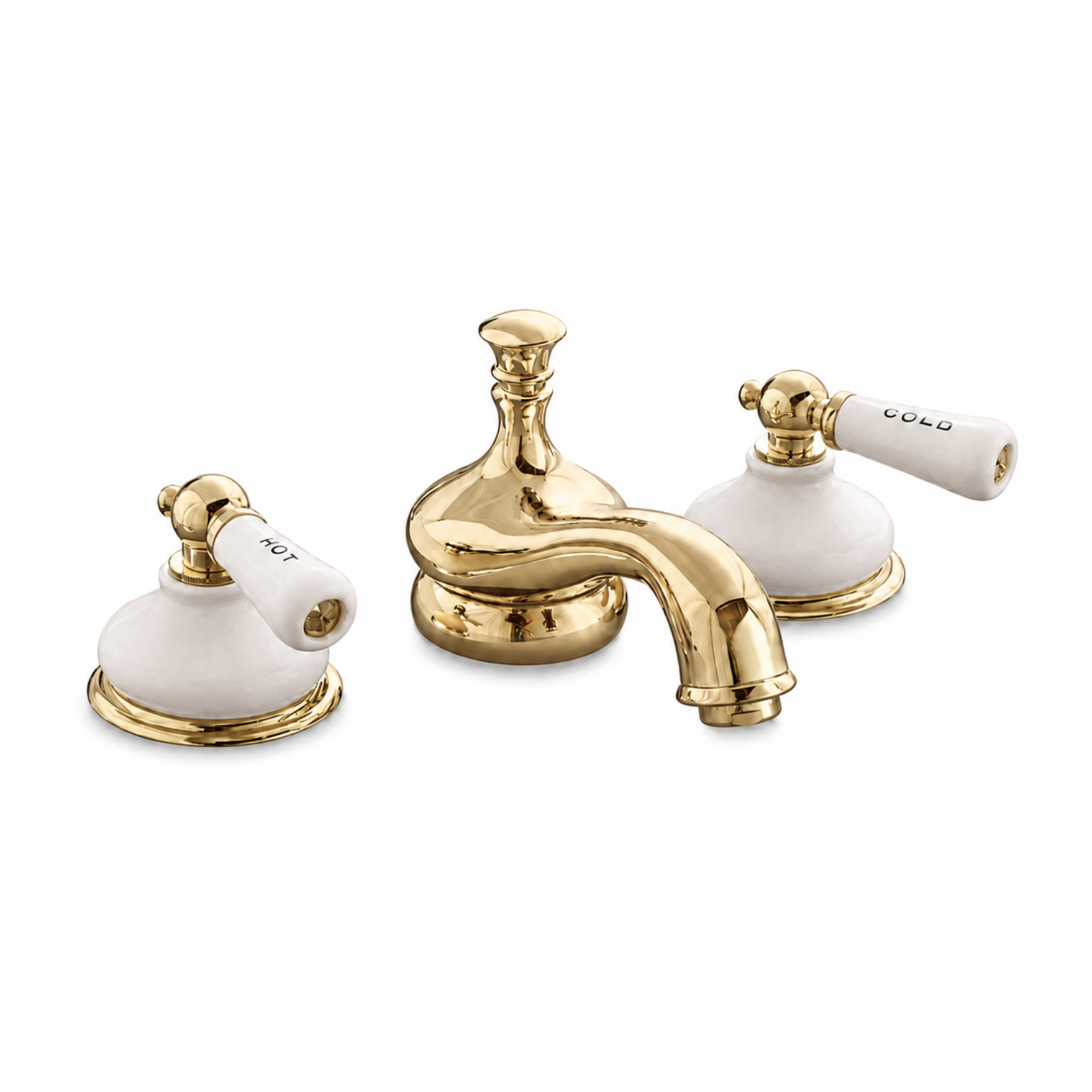 Sacramento Widespread Lavatory Faucet P0188 | Strom Living Polished Brass - Bathroom Faucets