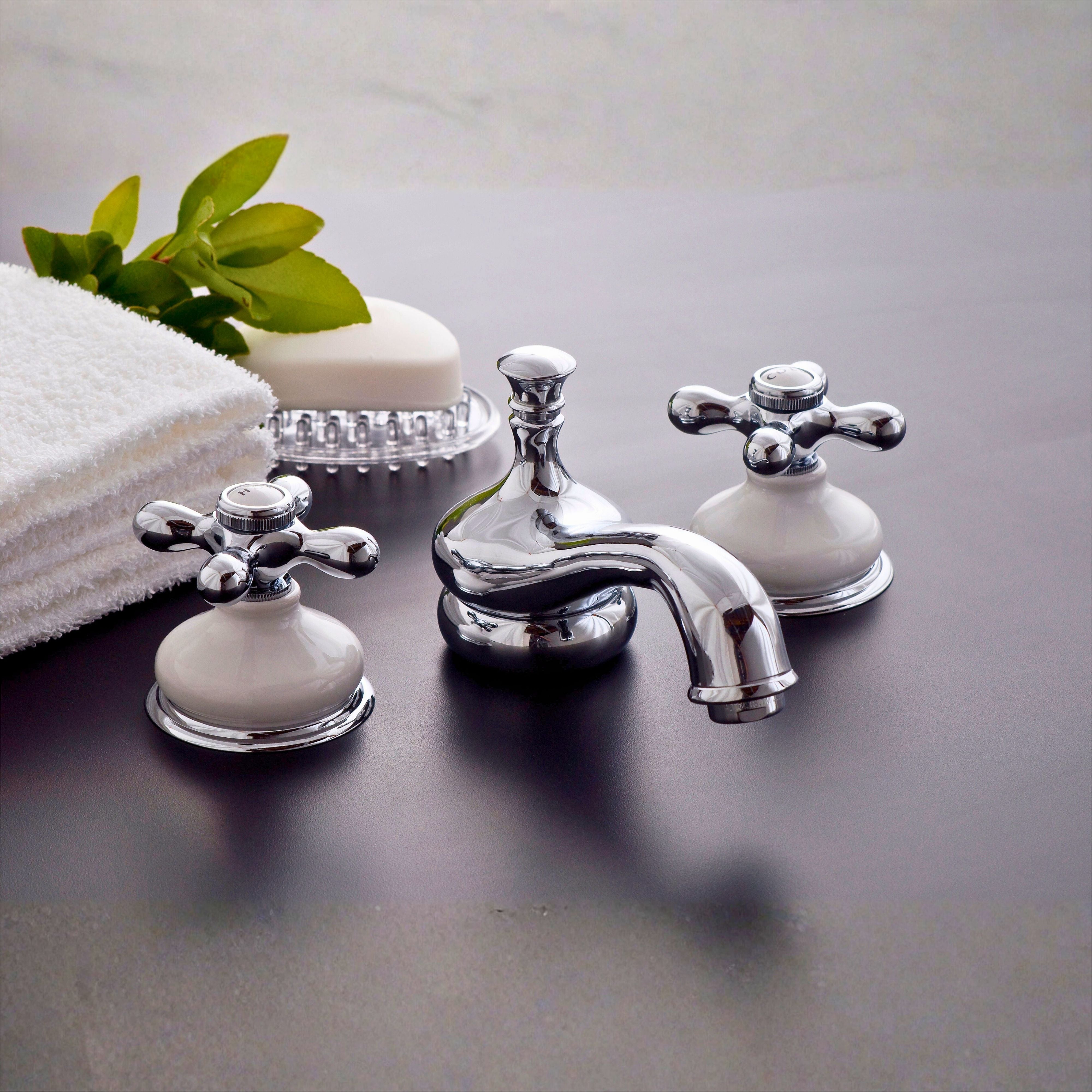 Sacramento Widespread Faucet, Porcelain P0188X | Strom Living - Bathroom Faucets