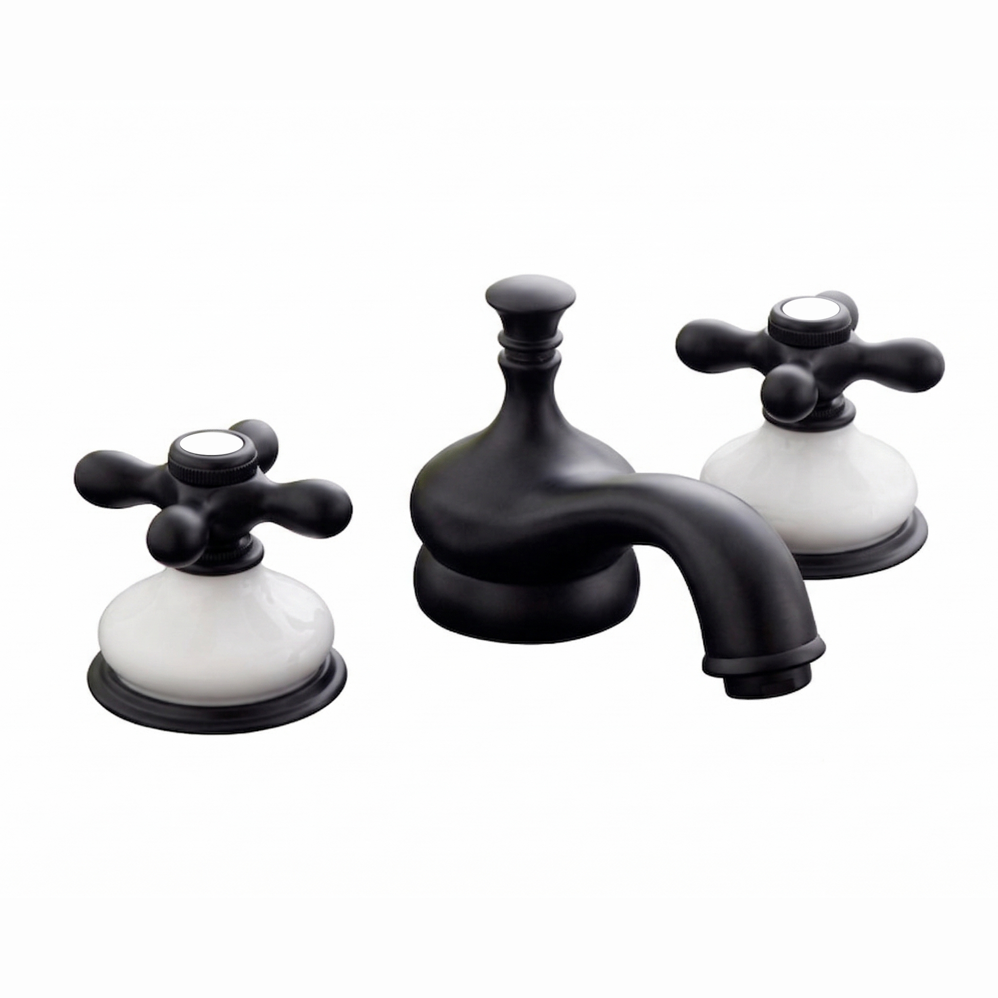 Sacramento Widespread Faucet, Porcelain P0188X | Strom Living Oil Rubbed Bronze - Bathroom Faucets