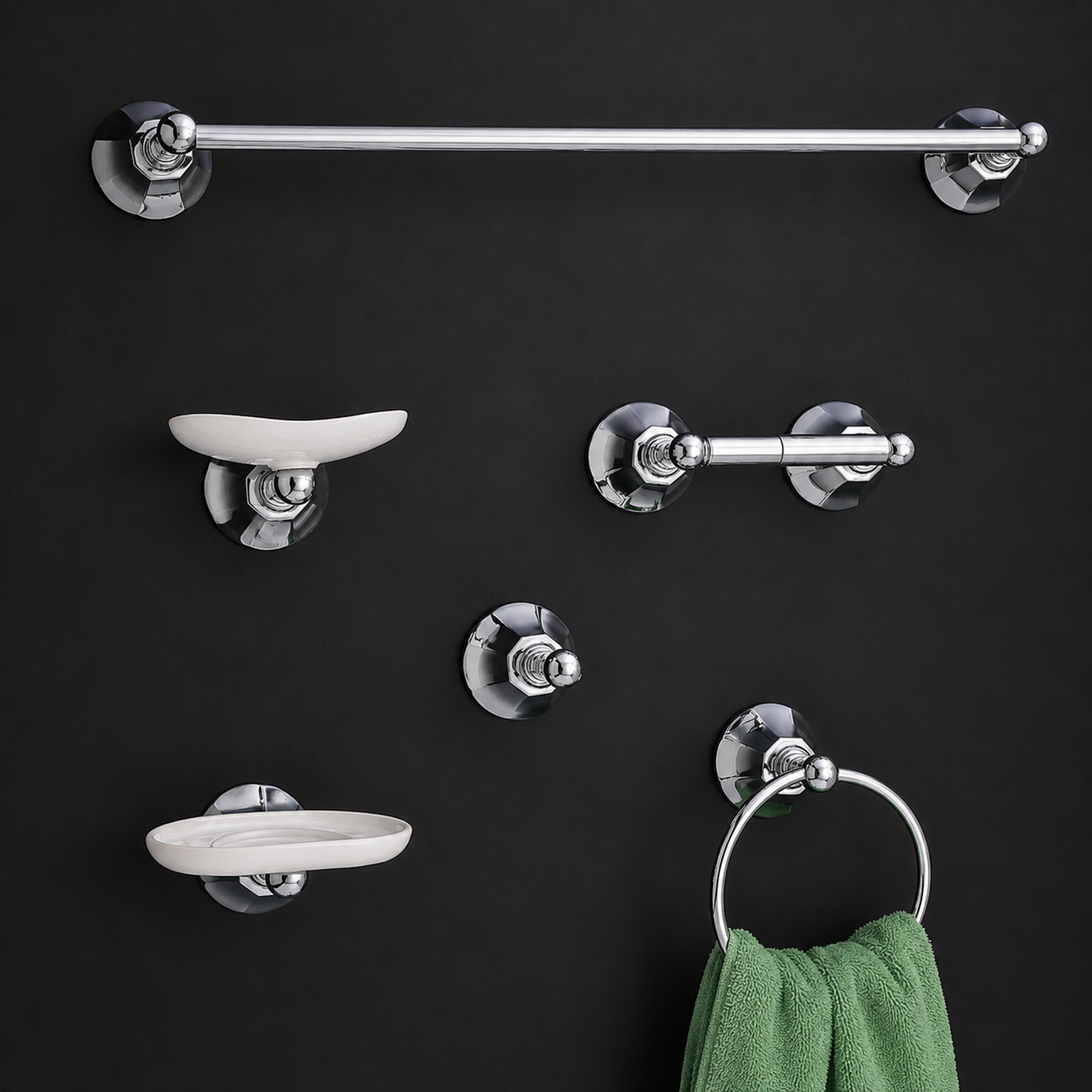 Mississippi Vintage Style Wall Mount Porcelain Deco Soap Dish, Solid Brass and Escutcheon P0304 | Strom Living - Bathroom Accessories