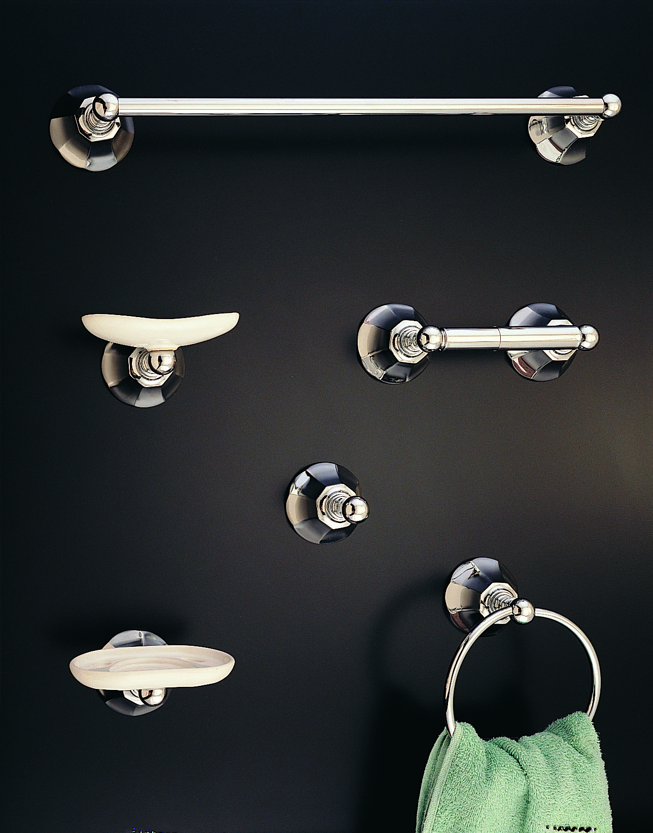 Strom Living Mississippi Vintage Style Wall Mounted Porcelain Deco Soap Dish with Solid Brass and Escutcheon