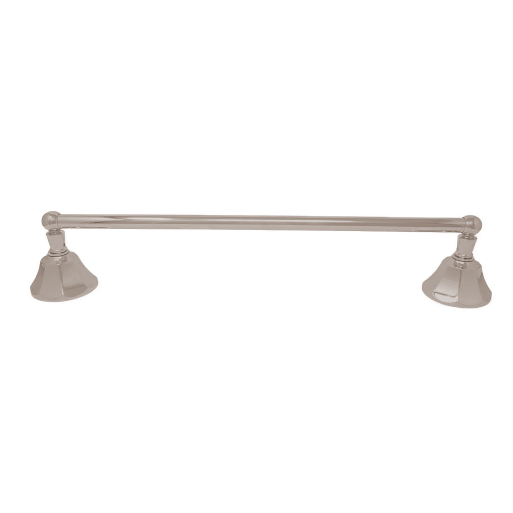 Mississippi Vintage Style Wall Mount 18" Deco Towel Bar, Solid Brass and Brackets P0197 | Strom Living