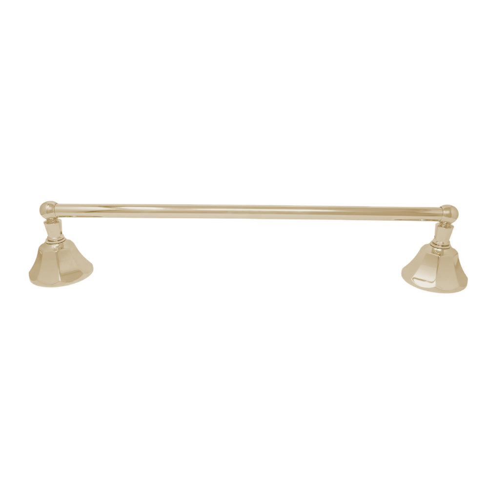 Strom Living Mississippi Vintage Style Wall Mount 18" Deco Towel Bar with High Quality Solid Brass and Brackets