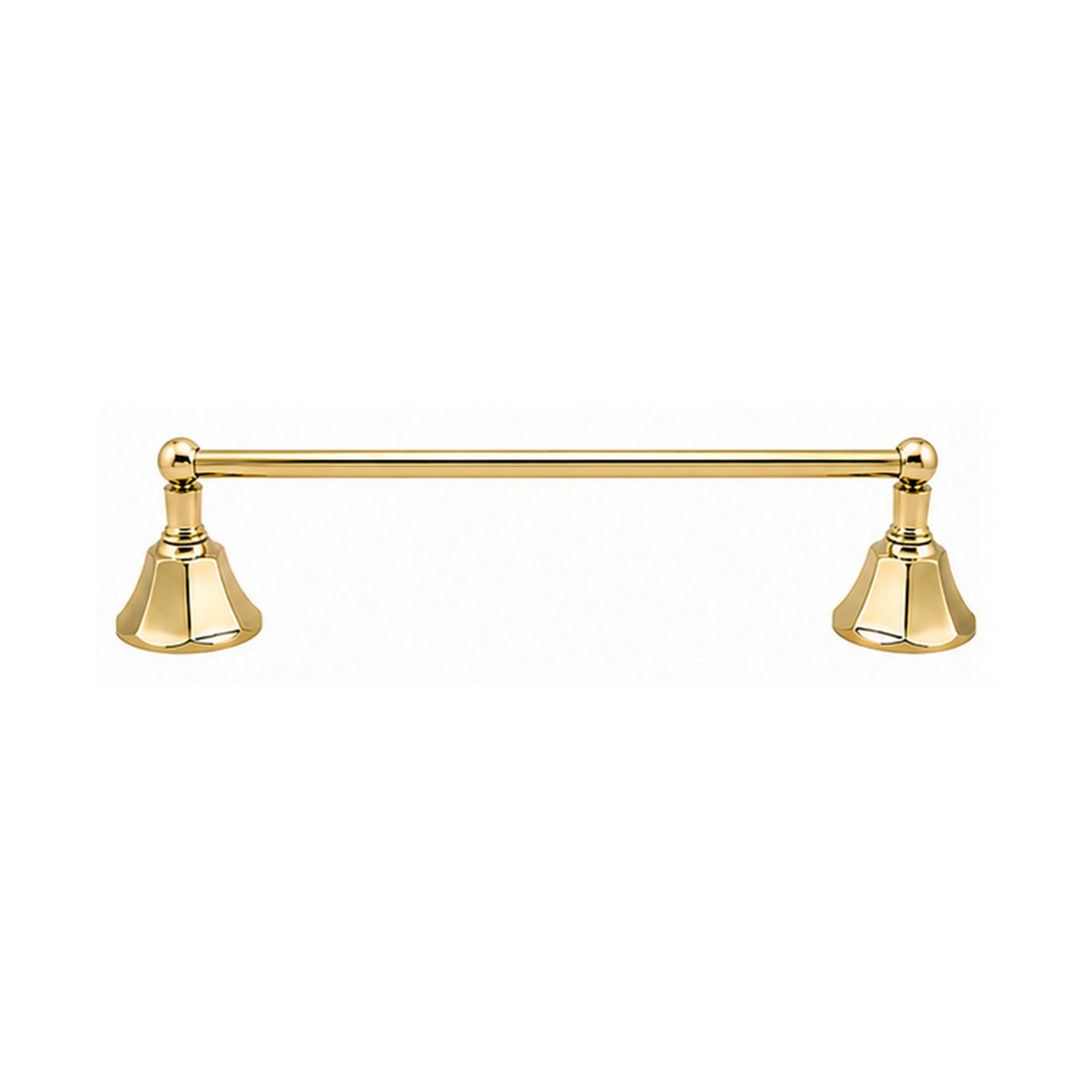 Mississippi Vintage Style Wall Mount 18" Deco Towel Bar, Solid Brass and Brackets P0197 | Strom Living Supercoat Brass 18" - Bathroom Accessories