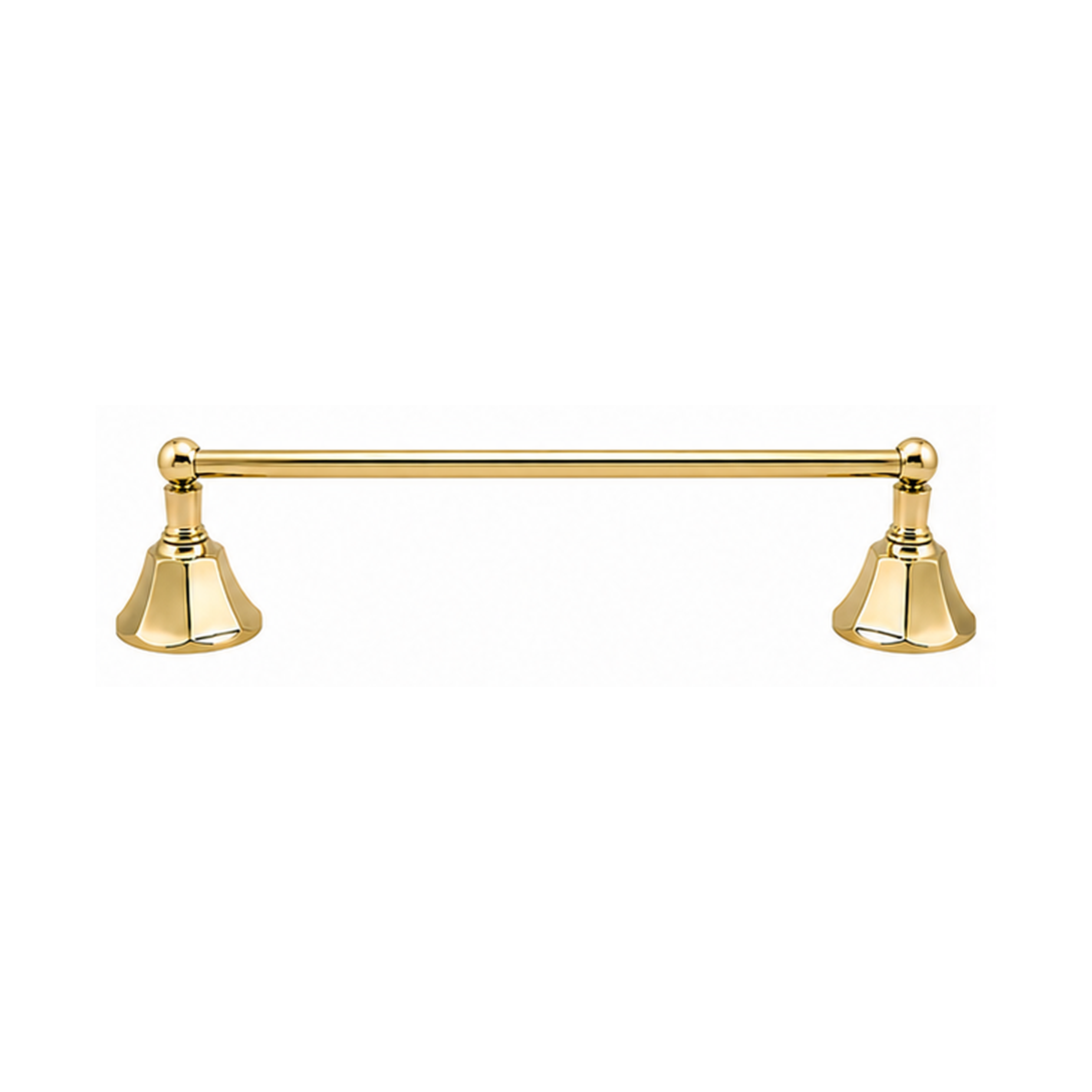 Mississippi Vintage Style Wall Mount 18" Deco Towel Bar, Solid Brass and Brackets P0197 | Strom Living - Bathroom Accessories