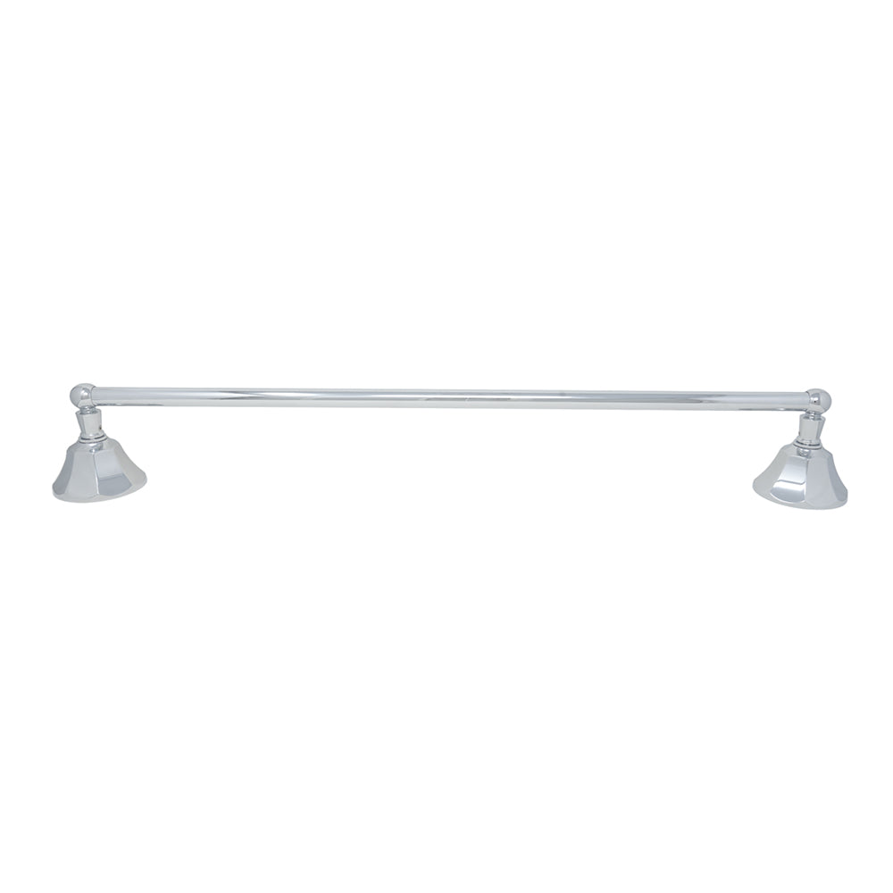 Mississippi Vintage Style Wall Mount 18" Deco Towel Bar, Solid Brass and Brackets P0197 | Strom Living