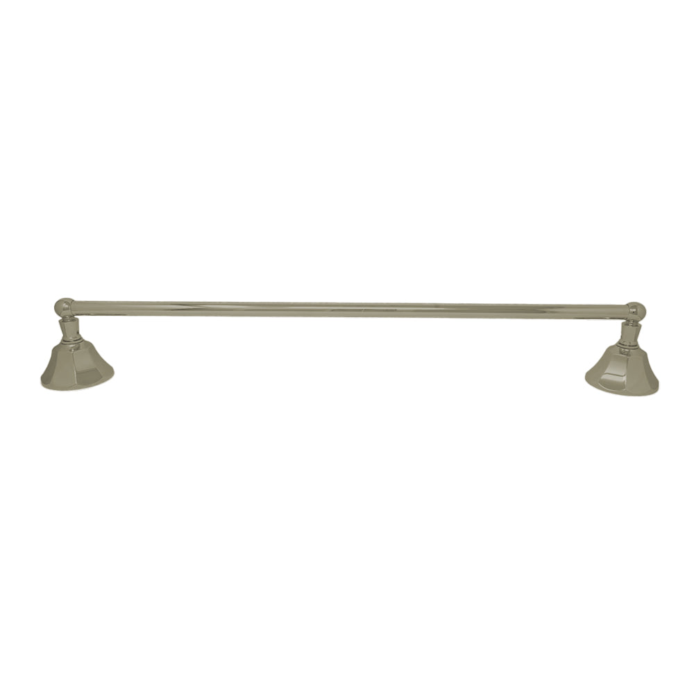 Mississippi Vintage Style Wall Mount 18" Deco Towel Bar, Solid Brass and Brackets P0197 | Strom Living