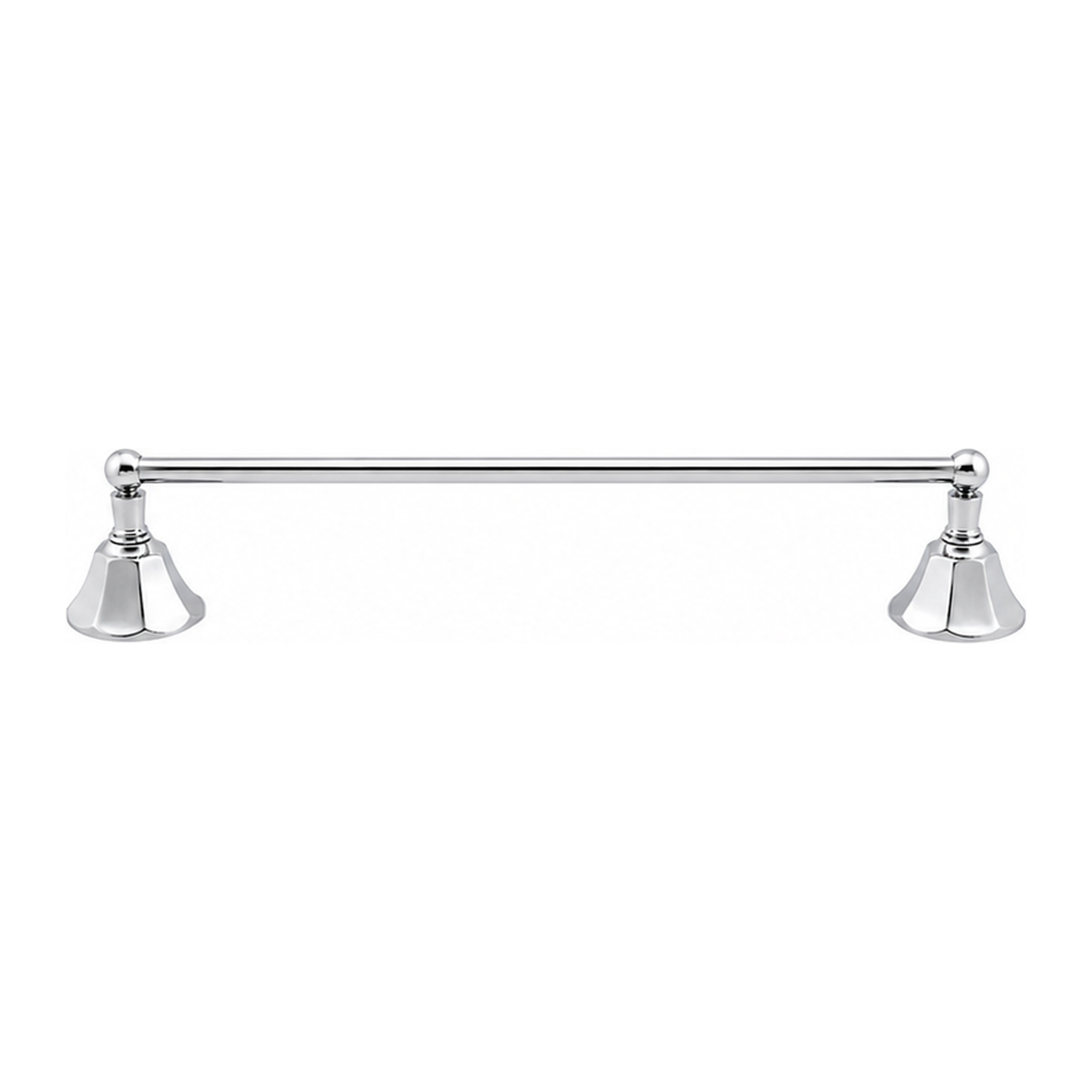 Mississippi Vintage Style Wall Mount 18" Deco Towel Bar, Solid Brass and Brackets P0197 | Strom Living Polished Nickel 24" - Bathroom Accessories