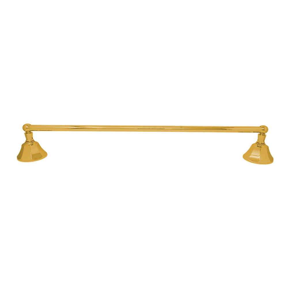 Strom Living Mississippi Vintage Style Wall Mount 18" Deco Towel Bar with High Quality Solid Brass and Brackets