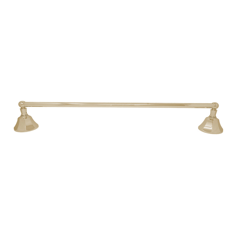 Mississippi Vintage Style Wall Mount 18" Deco Towel Bar, Solid Brass and Brackets P0197 | Strom Living