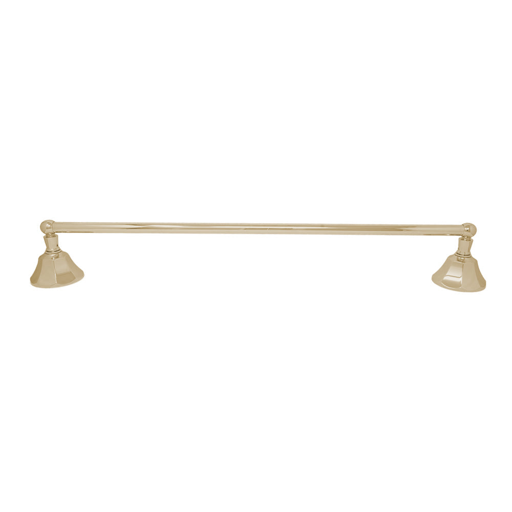 Strom Living Mississippi Vintage Style Wall Mount 18" Deco Towel Bar with High Quality Solid Brass and Brackets
