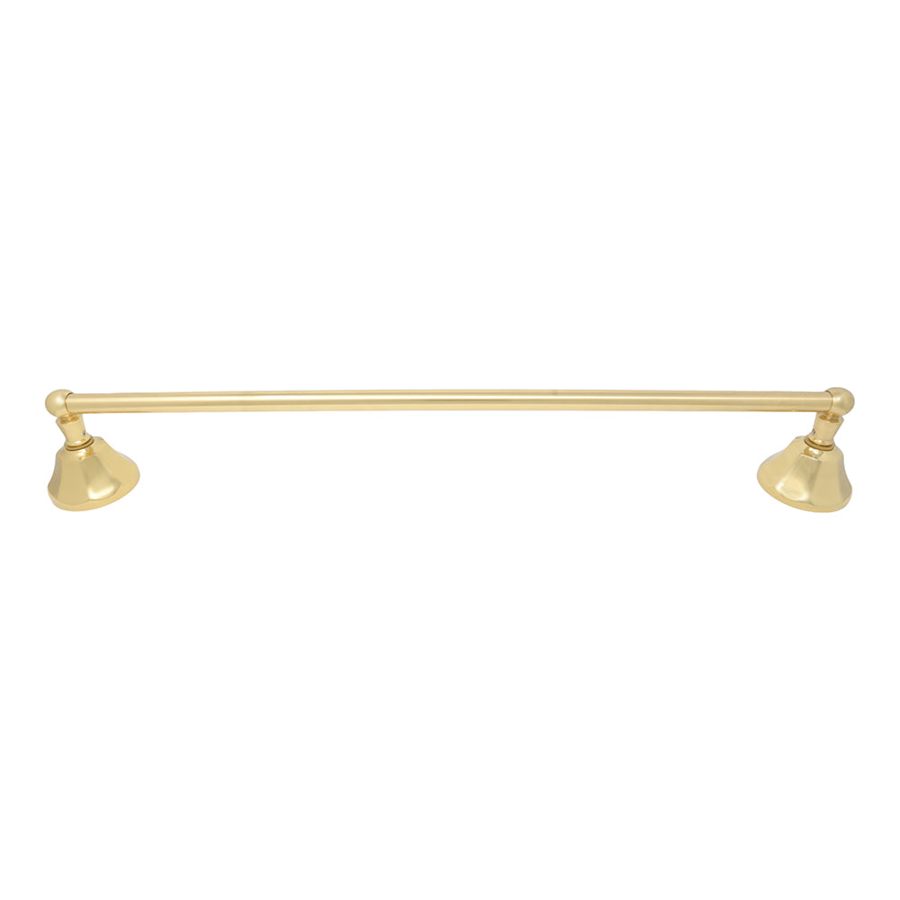 Mississippi Vintage Style Wall Mount 18" Deco Towel Bar, Solid Brass and Brackets P0197 | Strom Living