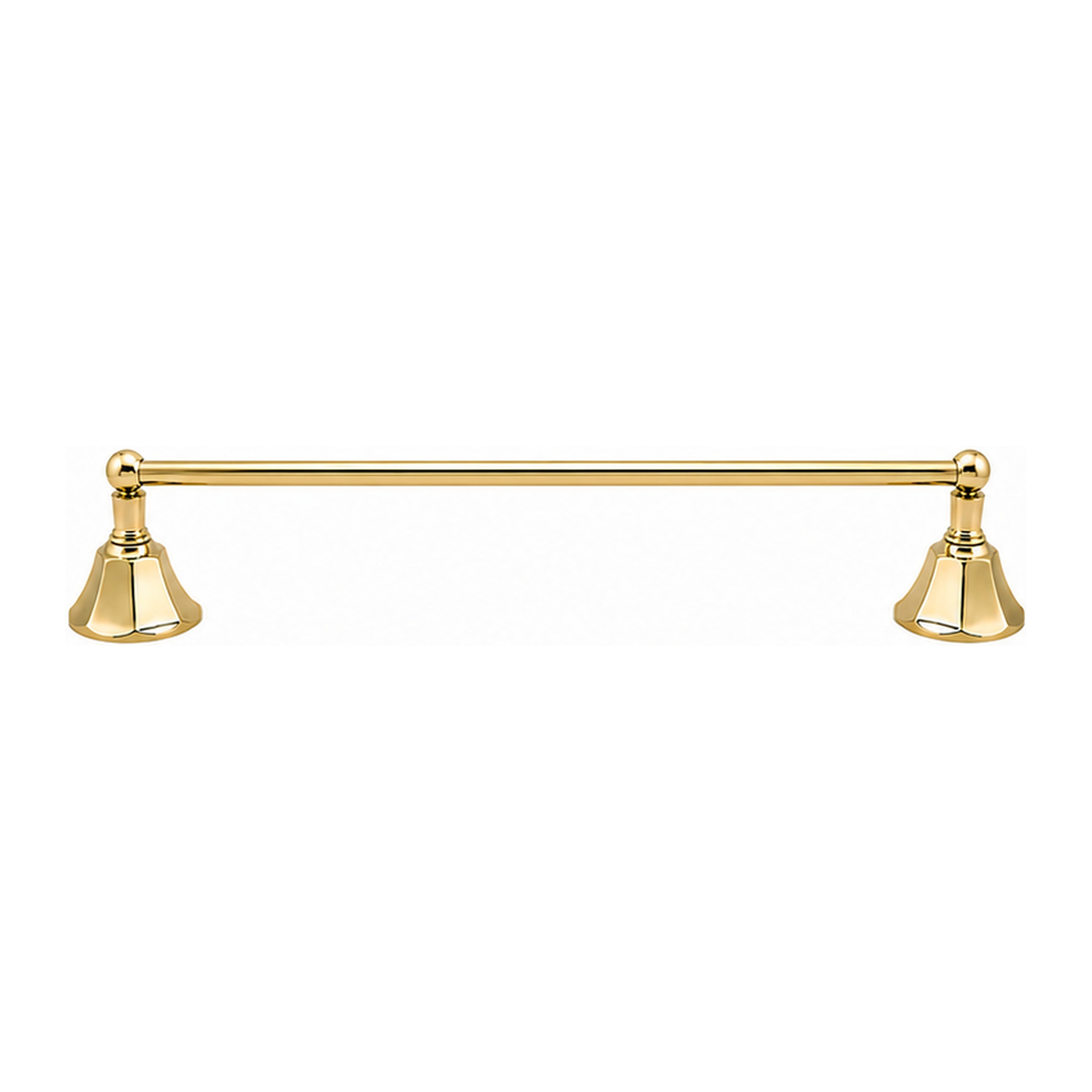 Mississippi Vintage Style Wall Mount 18" Deco Towel Bar, Solid Brass and Brackets P0197 | Strom Living Supercoat Brass 24" - Bathroom Accessories