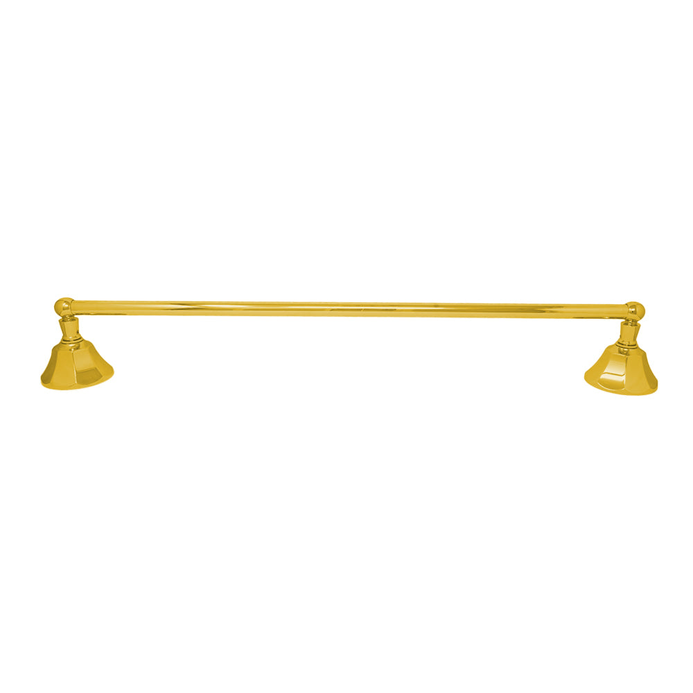Mississippi Vintage Style Wall Mount 18" Deco Towel Bar, Solid Brass and Brackets P0197 | Strom Living