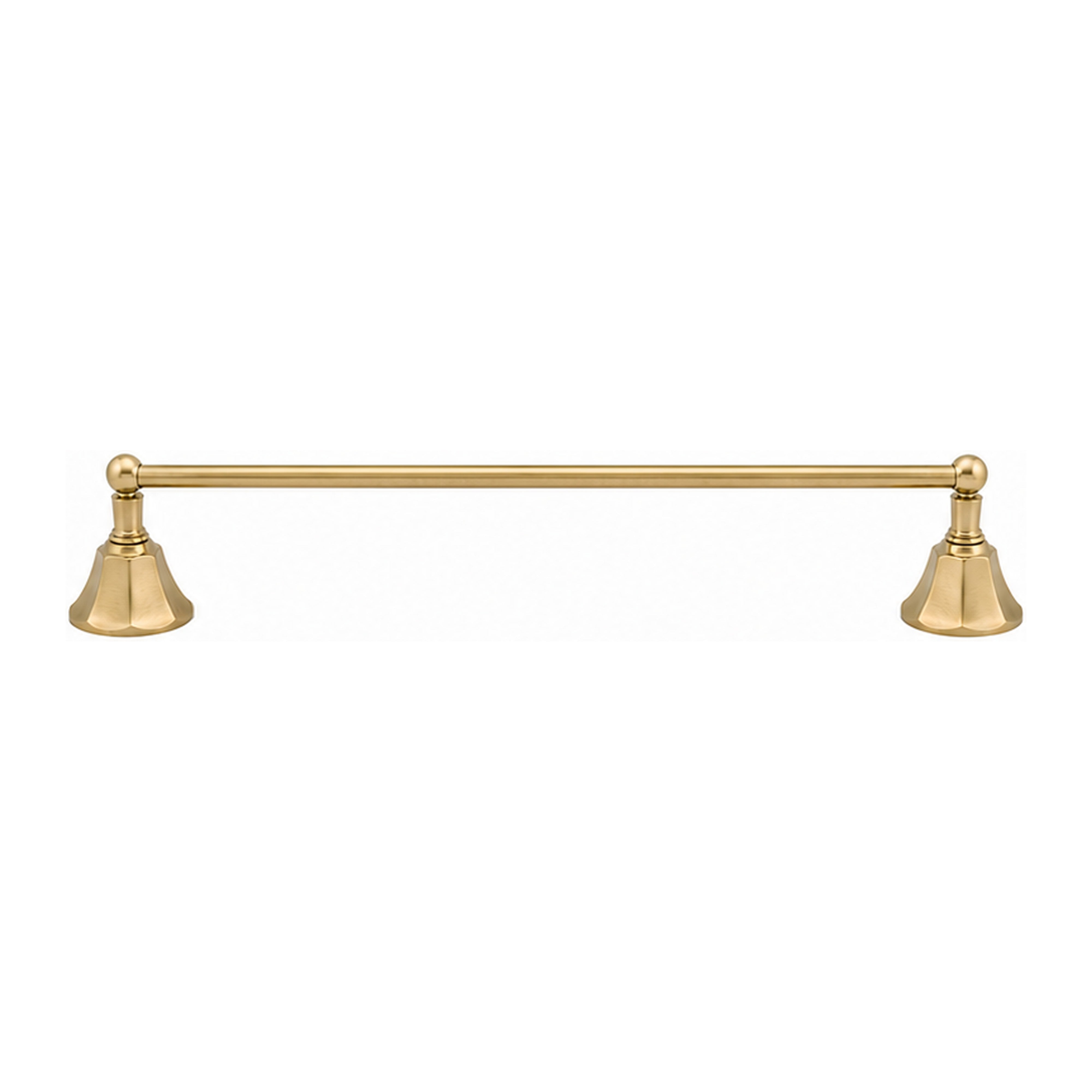 Mississippi Vintage Style Wall Mount 18" Deco Towel Bar, Solid Brass and Brackets P0197 | Strom Living Satin Brass 24" - Bathroom Accessories