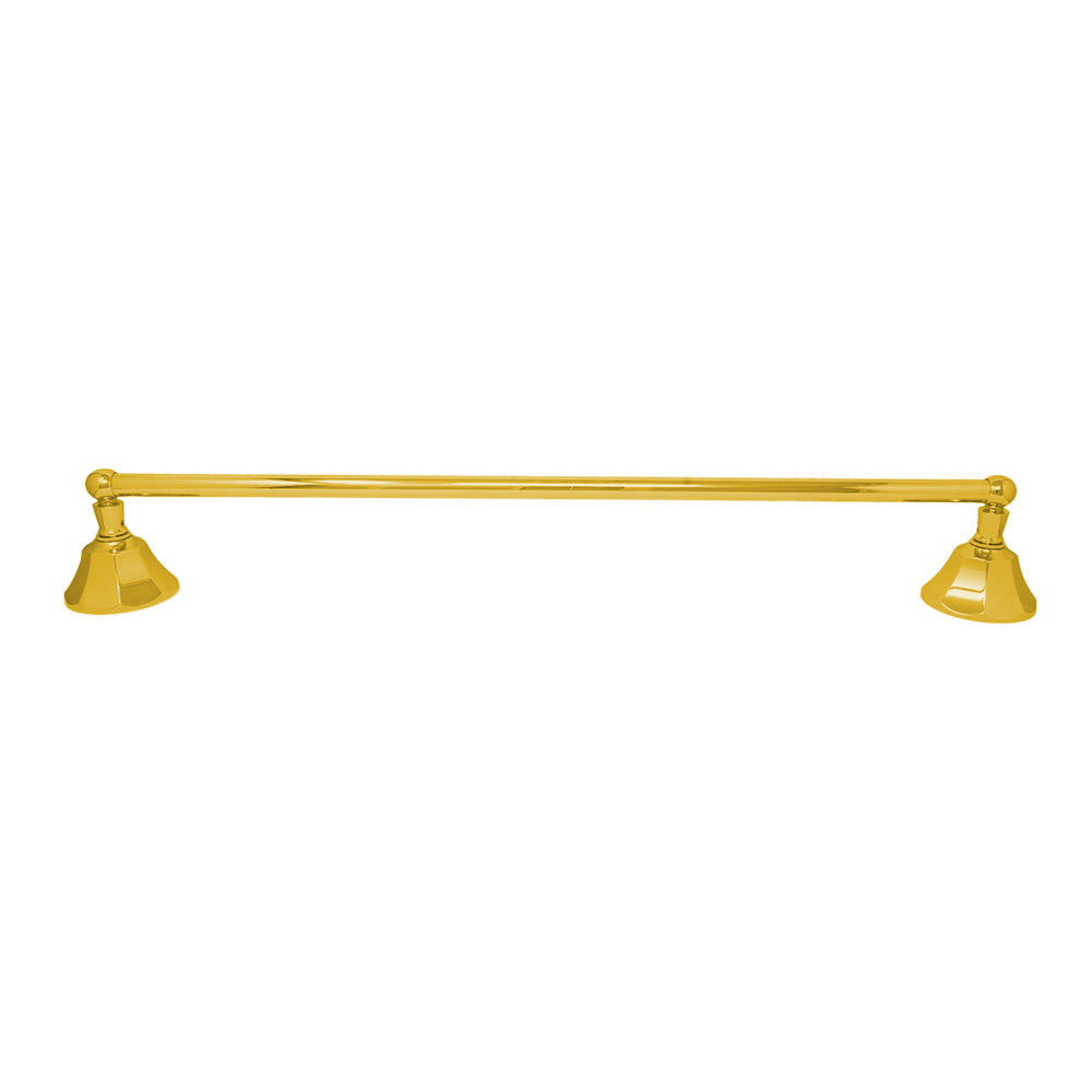 Strom Living Mississippi Vintage Style Wall Mount 18" Deco Towel Bar with High Quality Solid Brass and Brackets