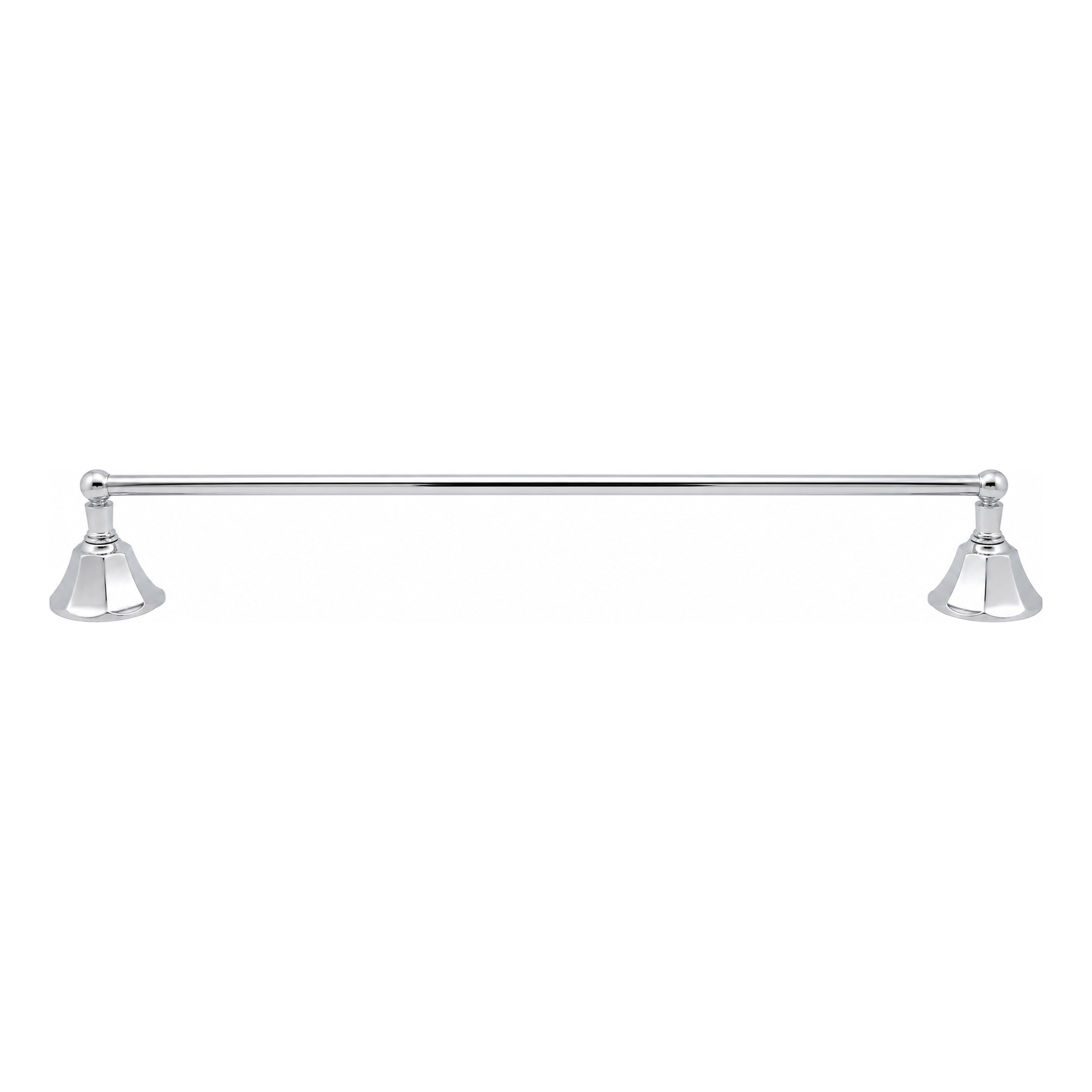 Mississippi Vintage Style Wall Mount 18" Deco Towel Bar, Solid Brass and Brackets P0197 | Strom Living Chrome 30" - Bathroom Accessories